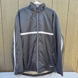 Vintage 90s Nike Men's Full Zip Lined Jacket Black White Athletic Size L